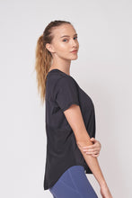 Load image into Gallery viewer, Ultra Soft Tee 後背綁口短袖運動上衣- Black Sesame