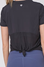 Load image into Gallery viewer, Ultra Soft Tee 後背綁口短袖運動上衣- Black Sesame