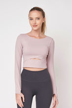 Load image into Gallery viewer, Long Sleeve Crop Top 長袖短版運動上衣 - Dusty Pink